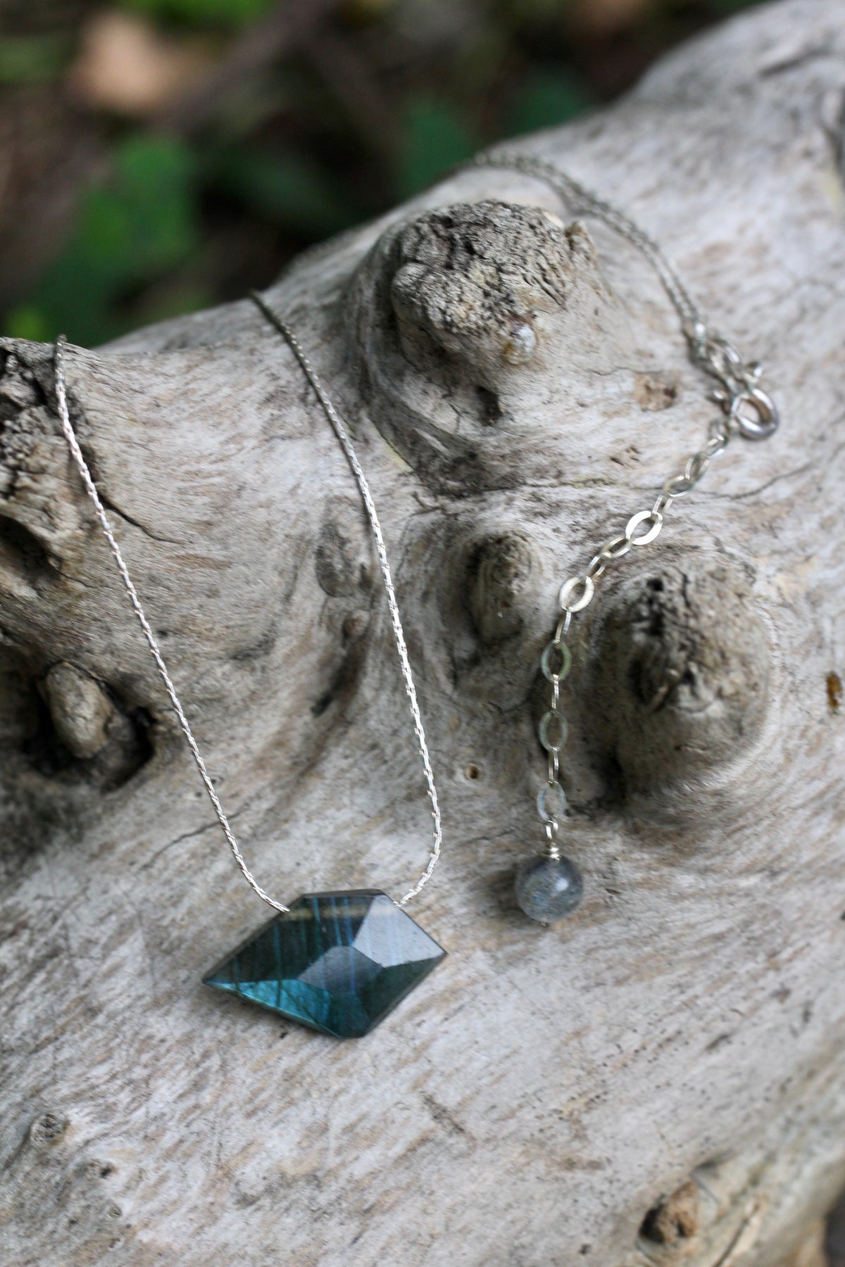 Labradorite Sparrow Silver Necklace