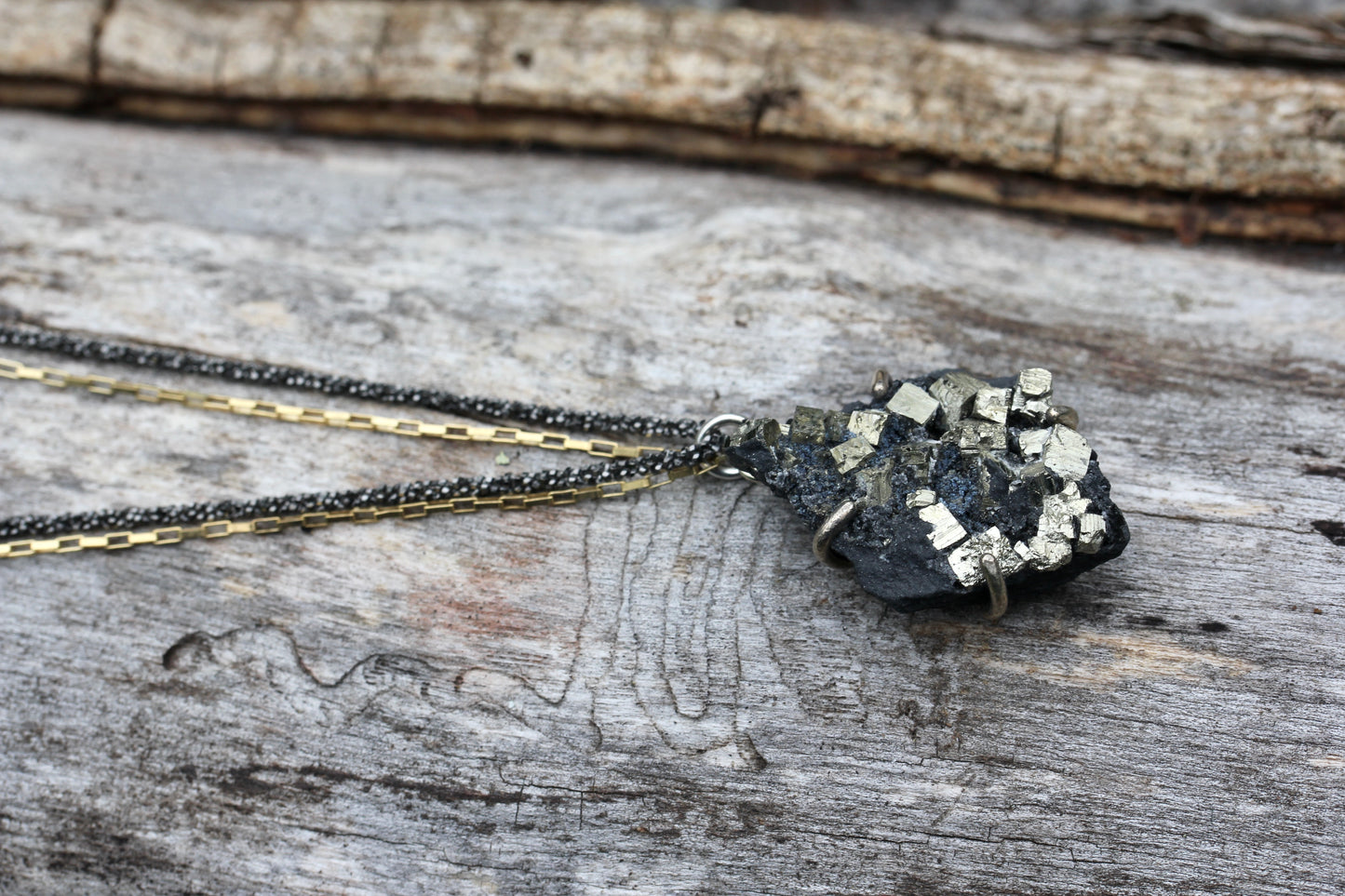 Pyrite in Basalt Necklace