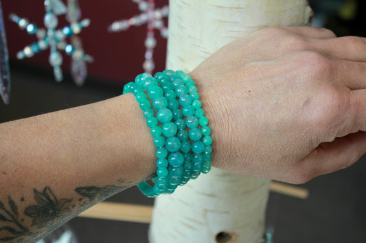 Amazonite Bead Stretch Bracelets