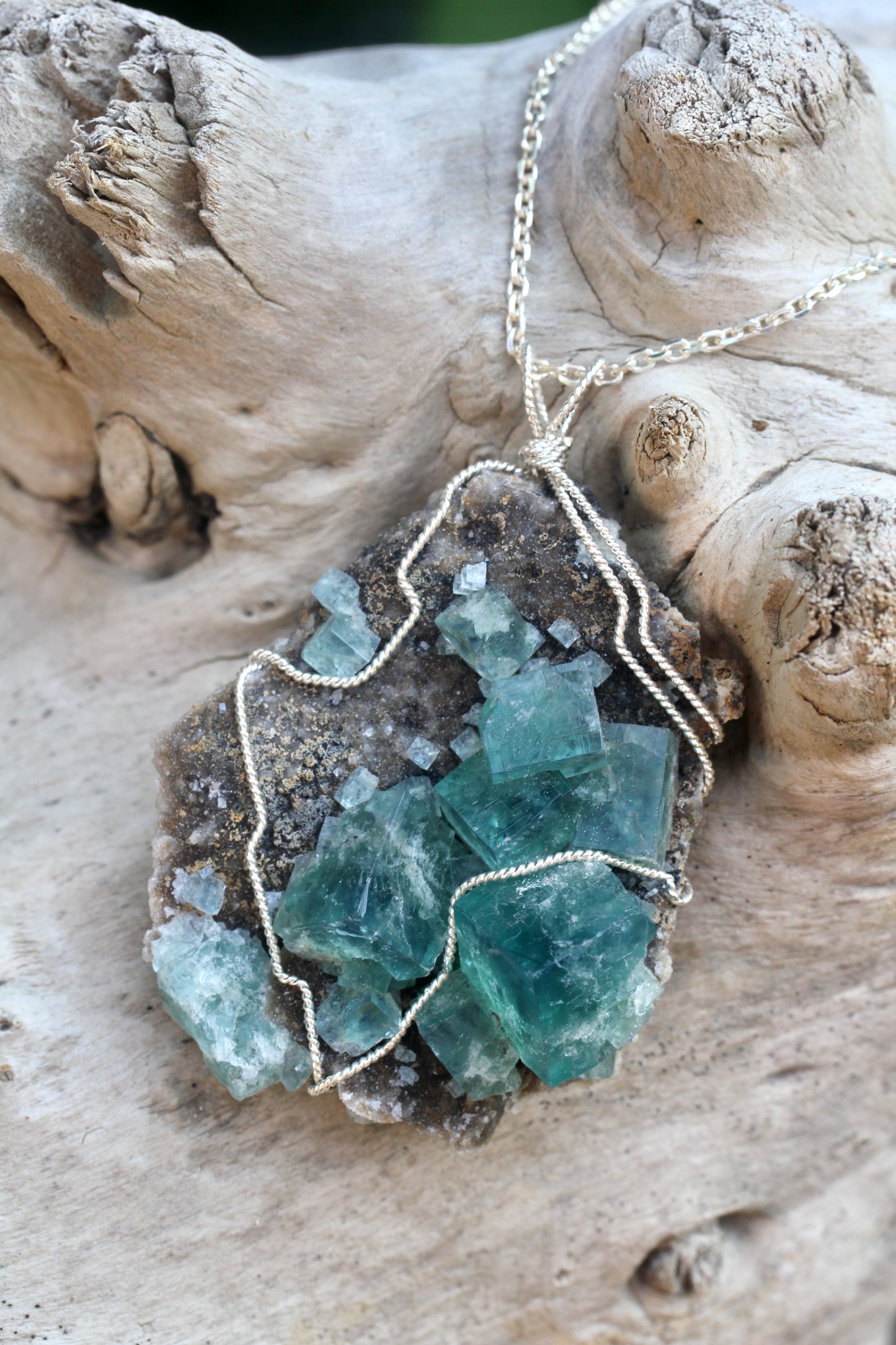 Fluorite Druzy Pendant