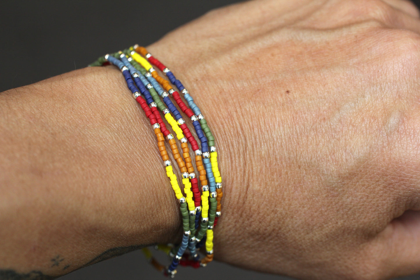 Rainbow Miyuki Delica Bead Bracelet