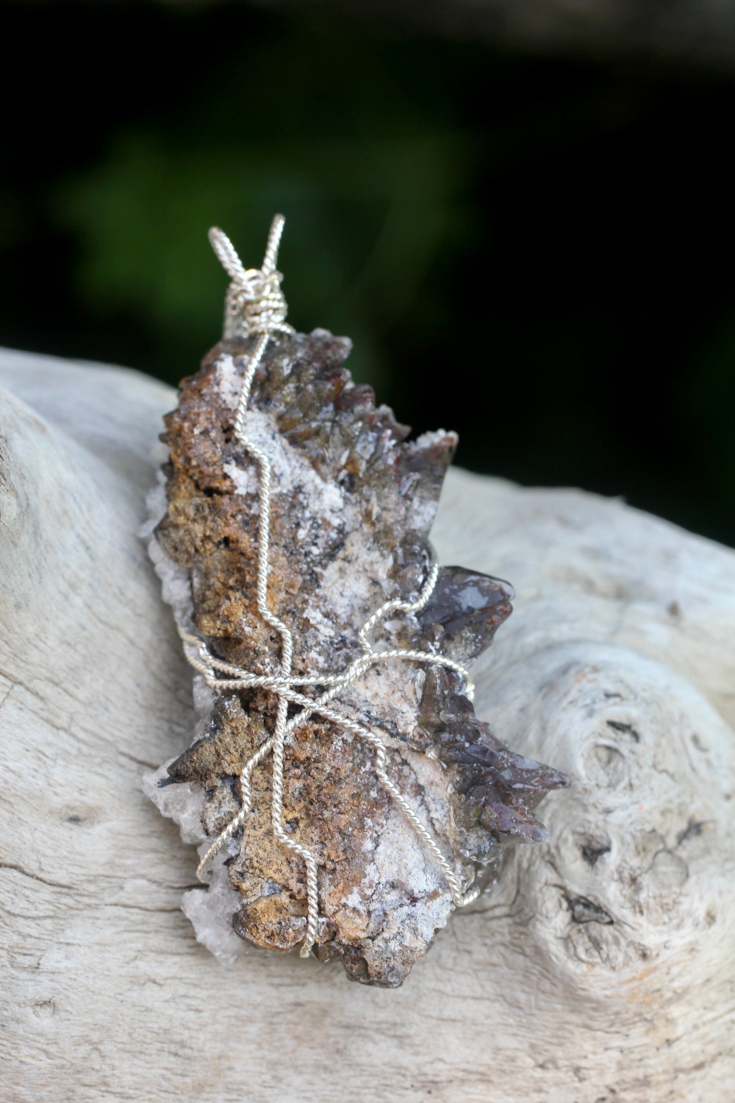 Dogtooth Calcite Specimen Pendant