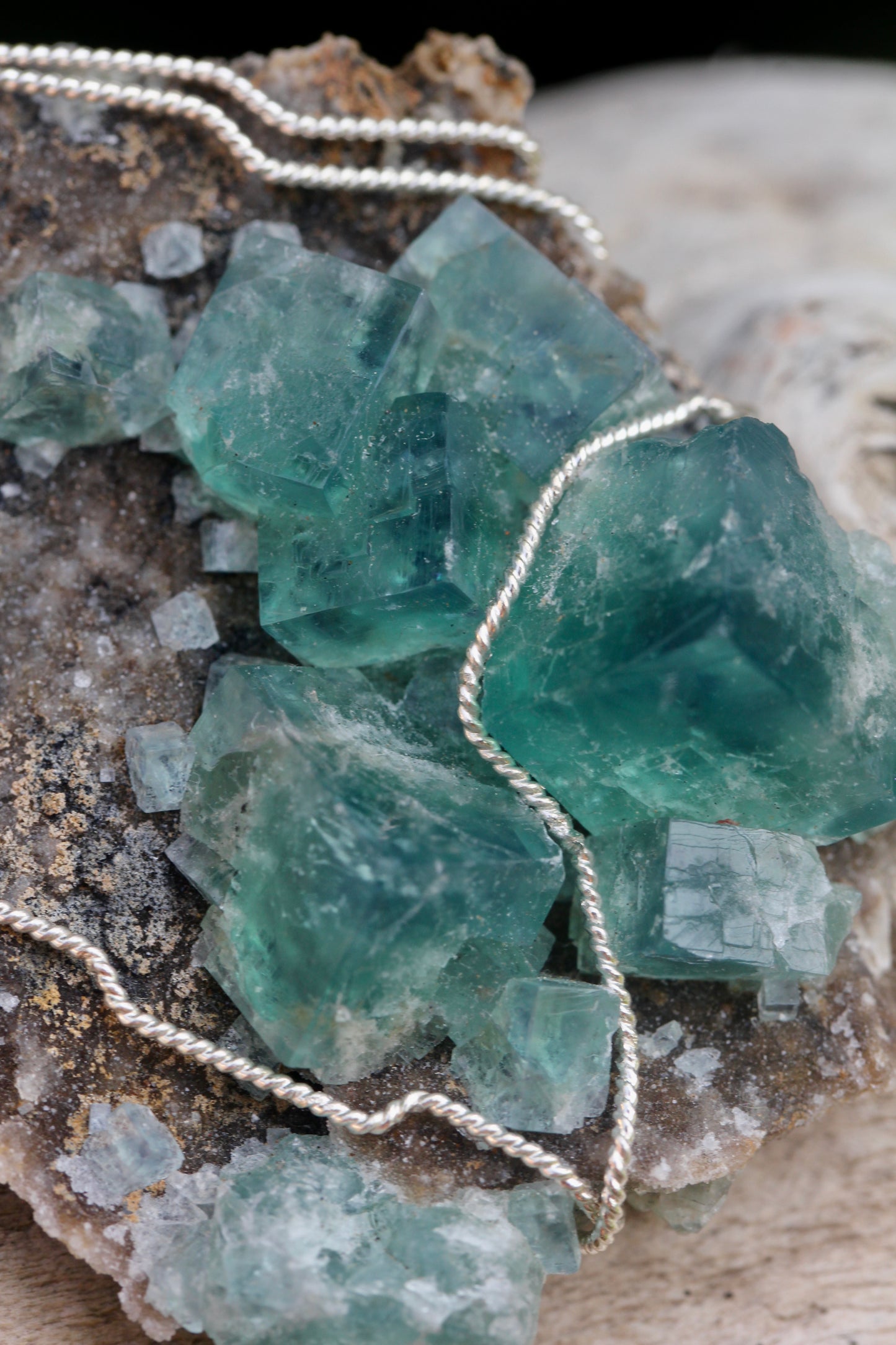 Fluorite Druzy Pendant