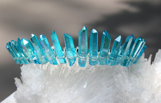 Aqua Aura Crystal Tiara Headband
