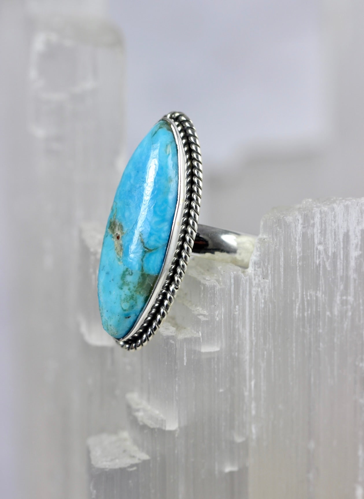Turquoise Marquis Ring