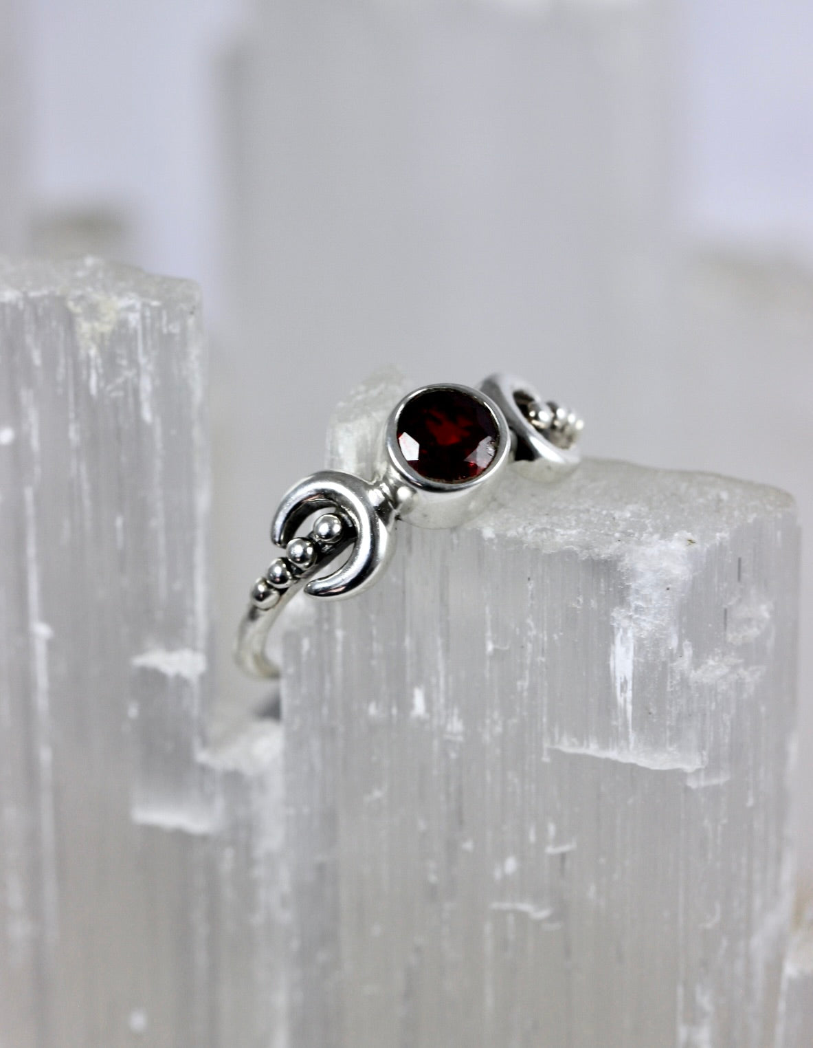 Triple Moon Crystal Rings