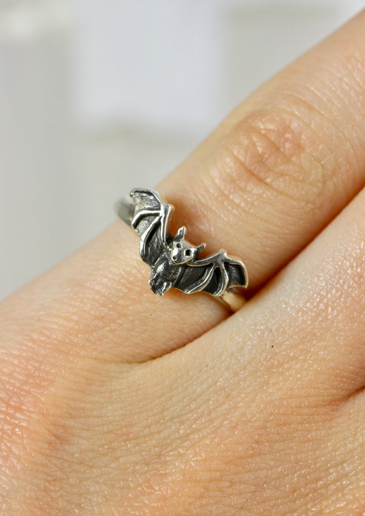 Silver Bat Ring