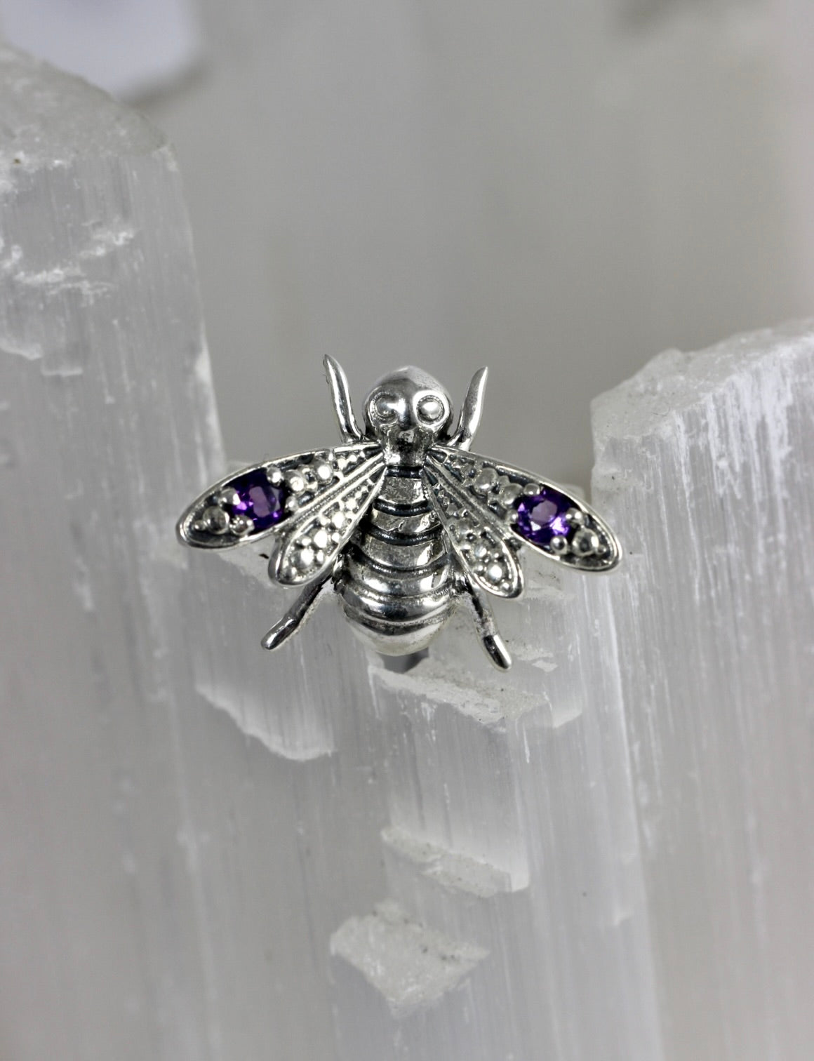 Amethyst Bee Ring
