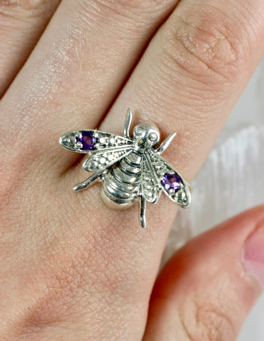 Amethyst Bee Ring