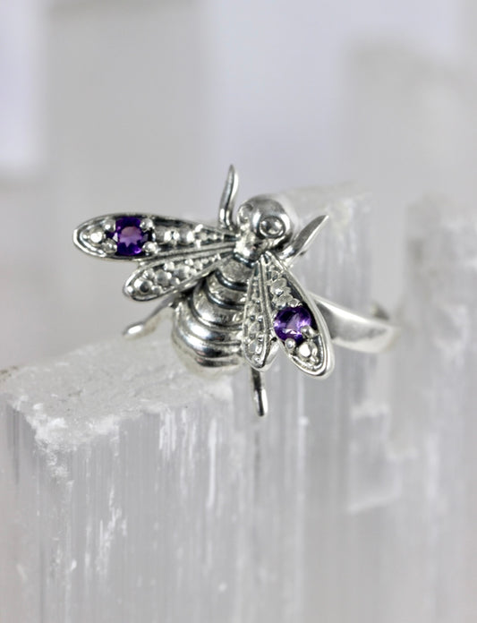 Amethyst Bee Ring