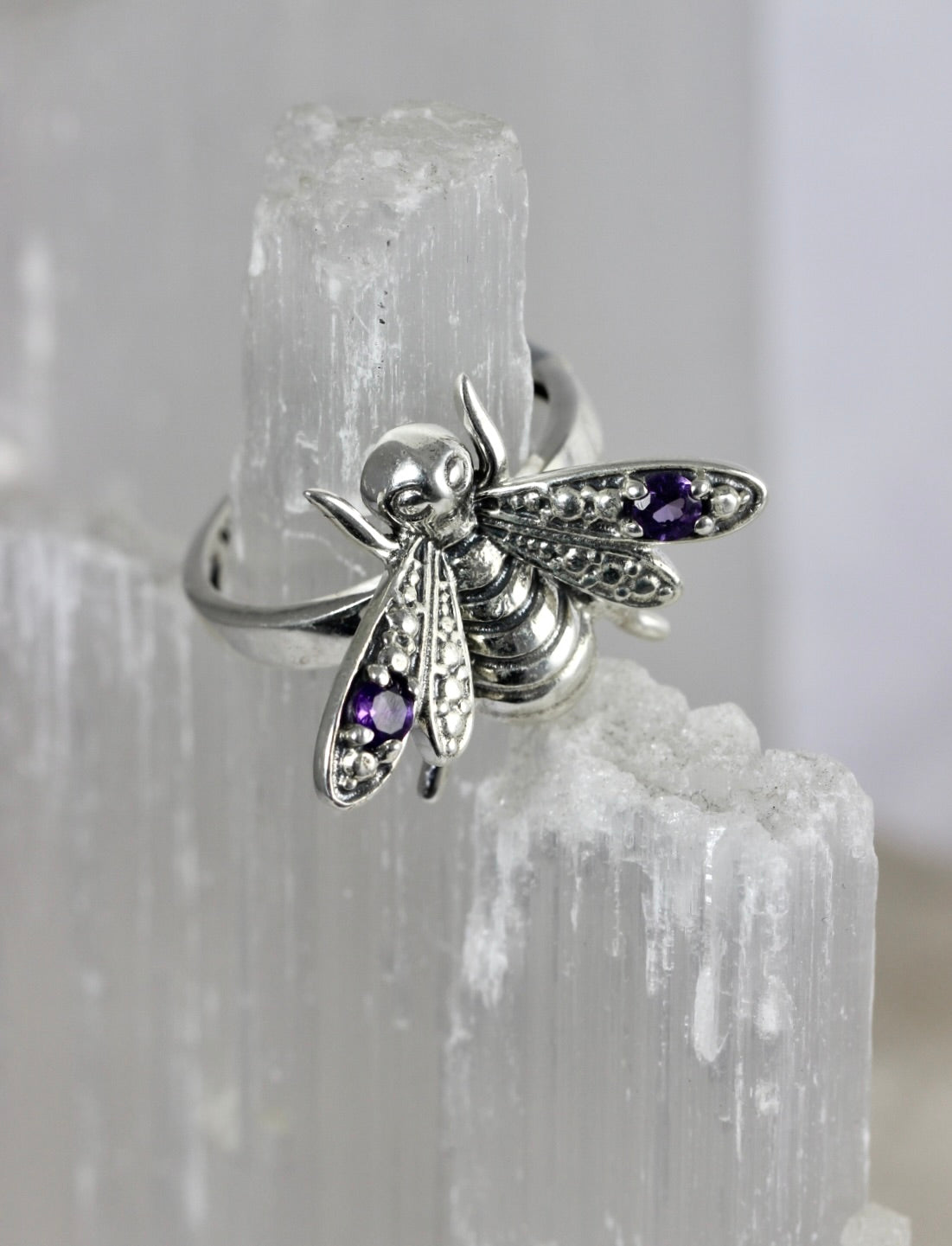 Amethyst Bee Ring