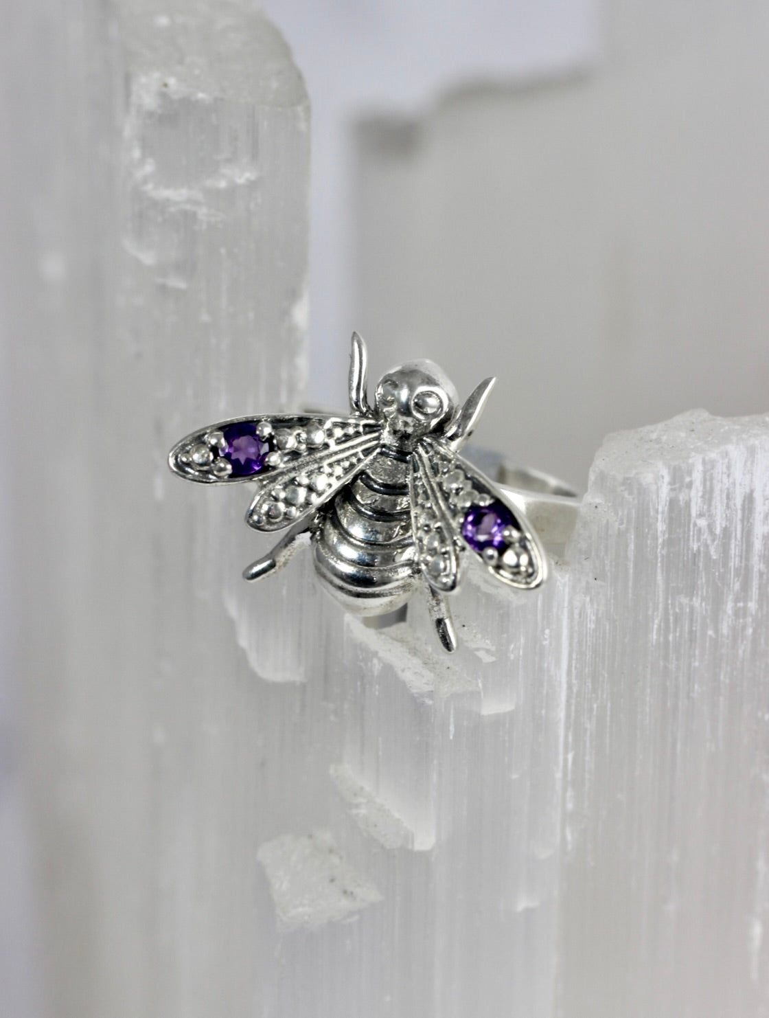 Amethyst Bee Ring
