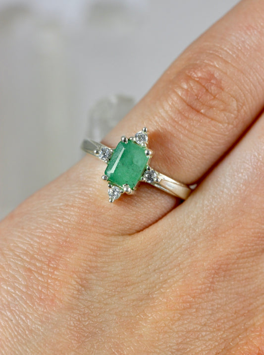 Emerald CZ Ring
