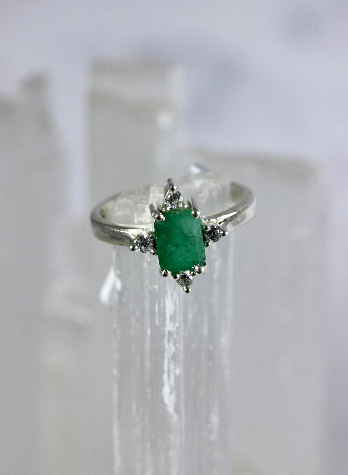 Emerald CZ Ring