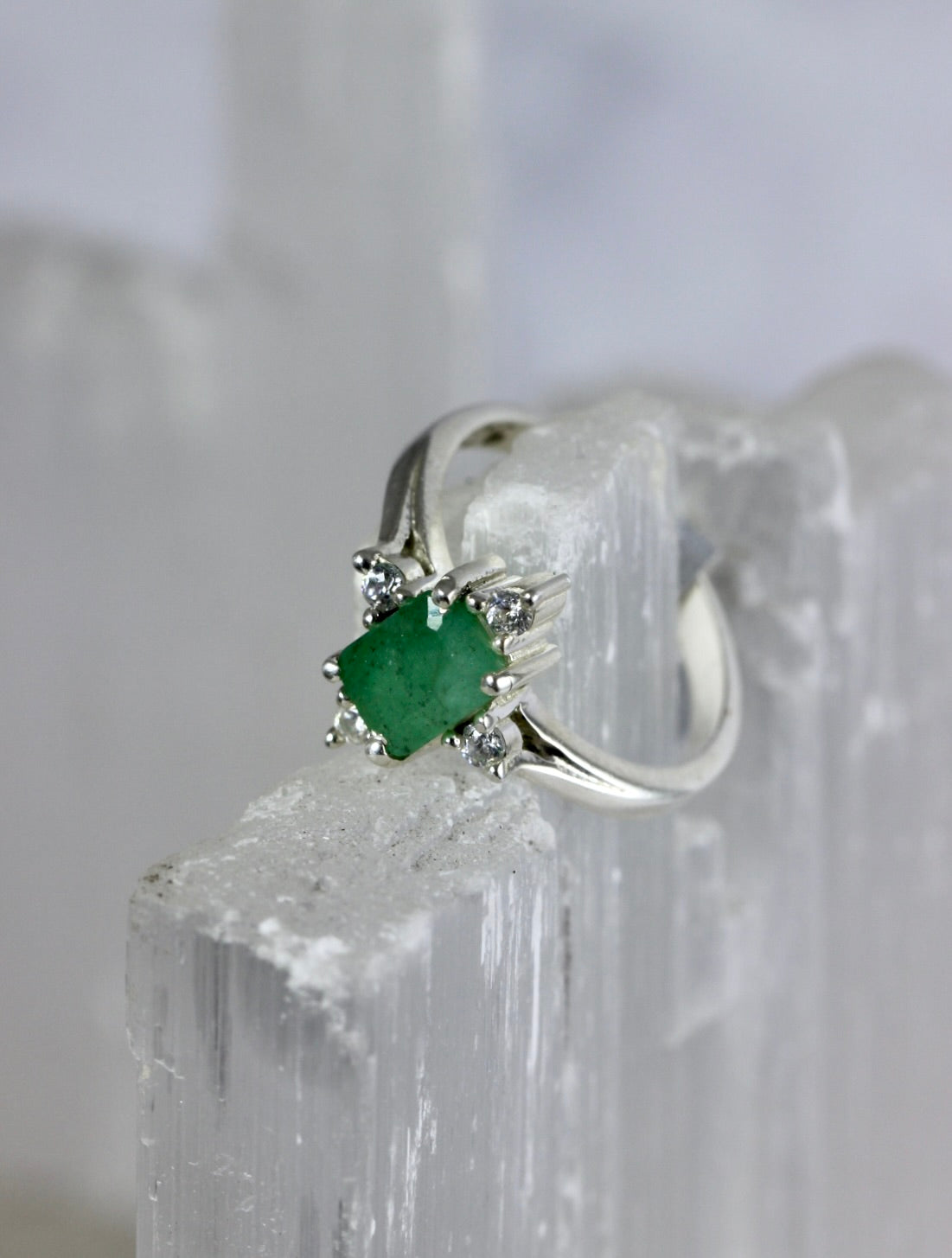 Emerald CZ Ring