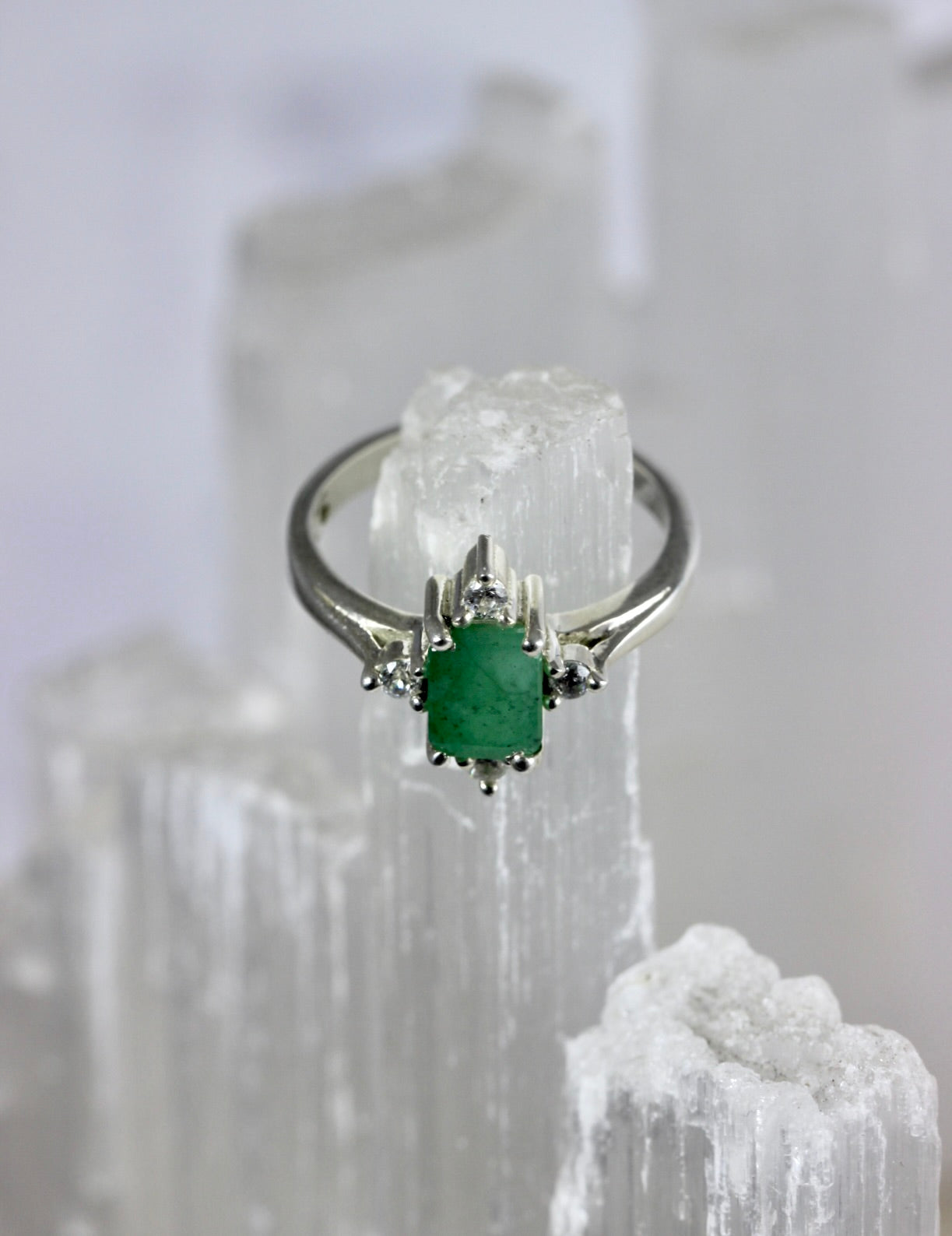 Emerald CZ Ring