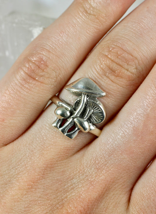 Silver Mushroom Ring