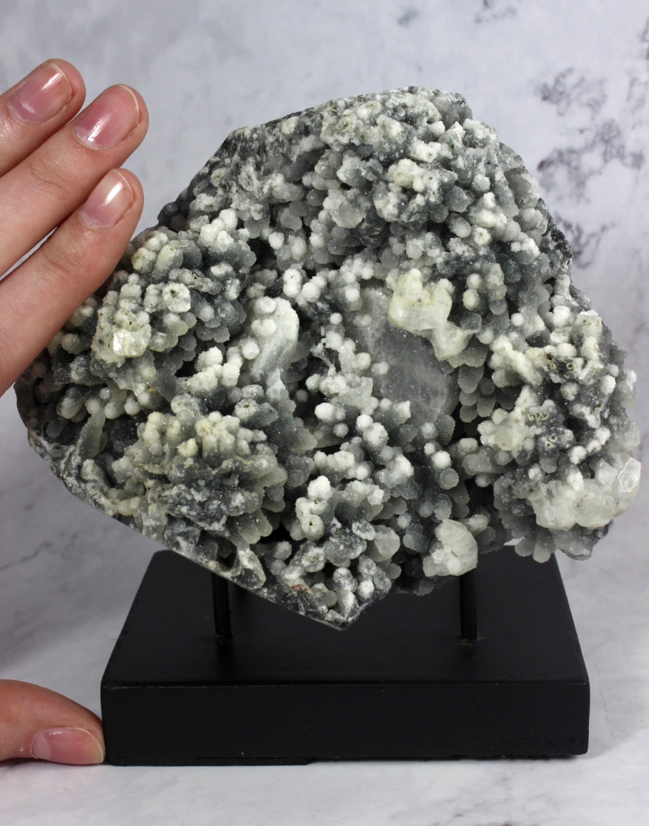 Apophyllite Chalcedony with Stand