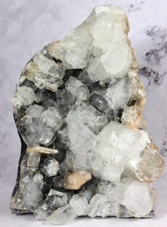 Black Chalcedony Apophyllite with Stilbite