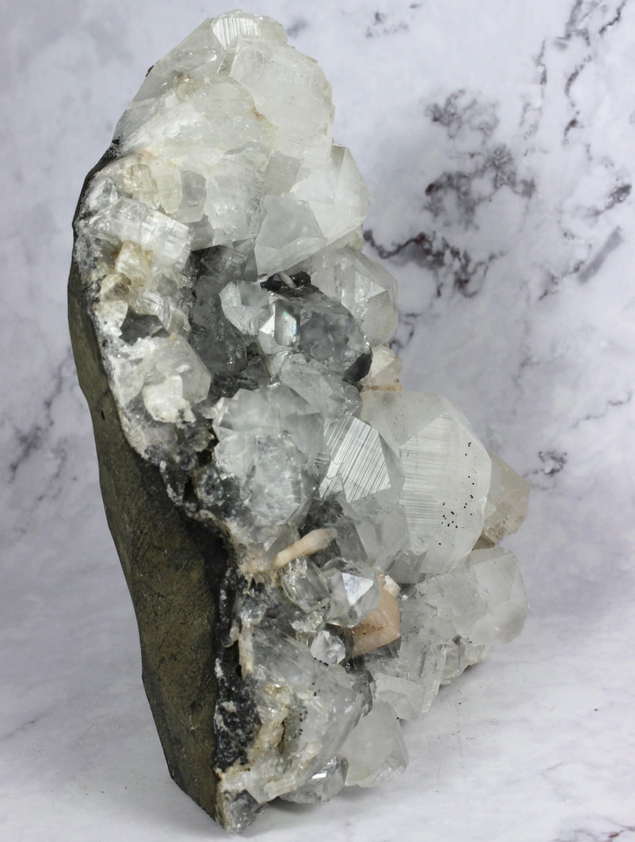 Black Chalcedony Apophyllite with Stilbite