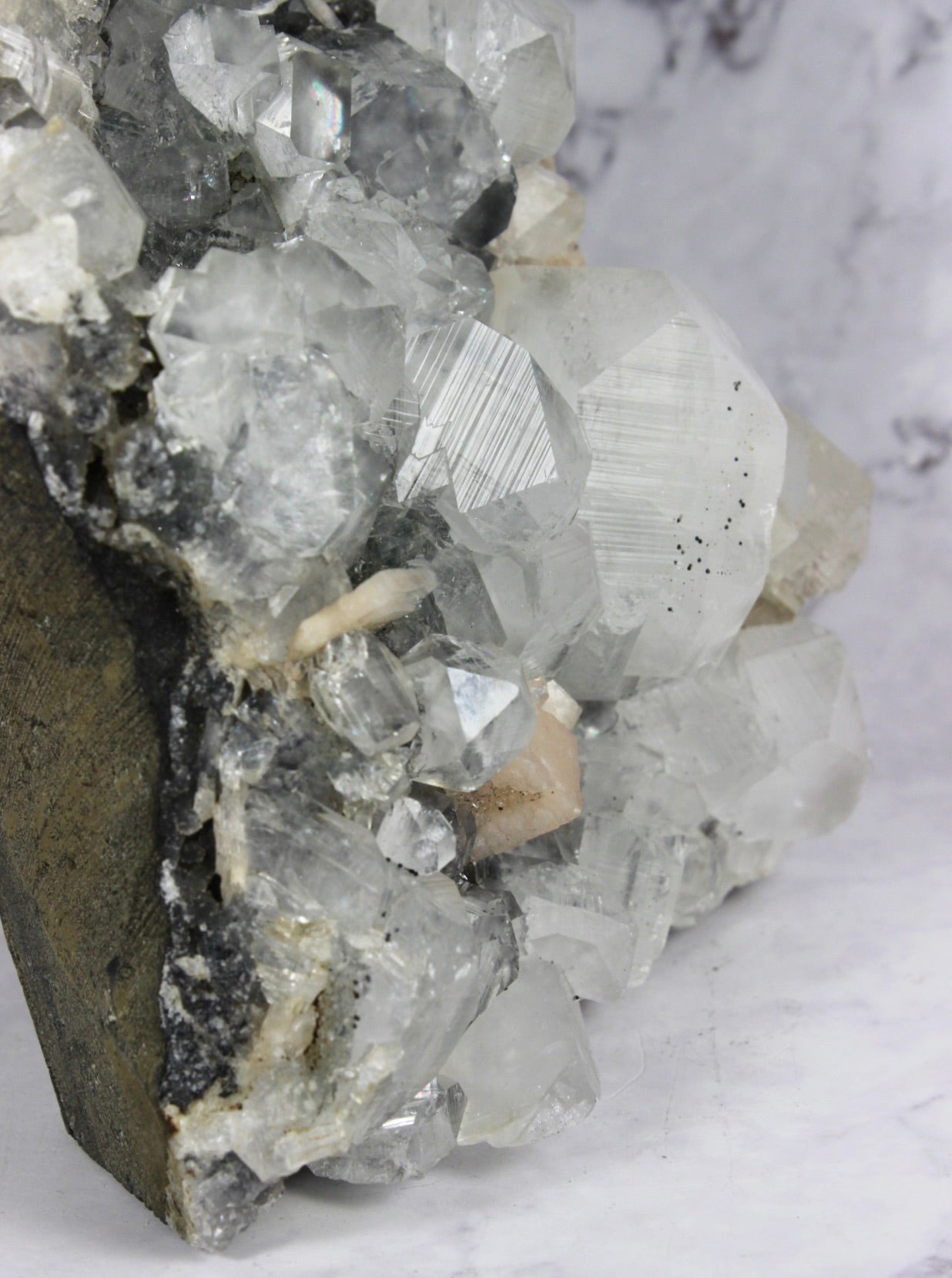 Black Chalcedony Apophyllite with Stilbite