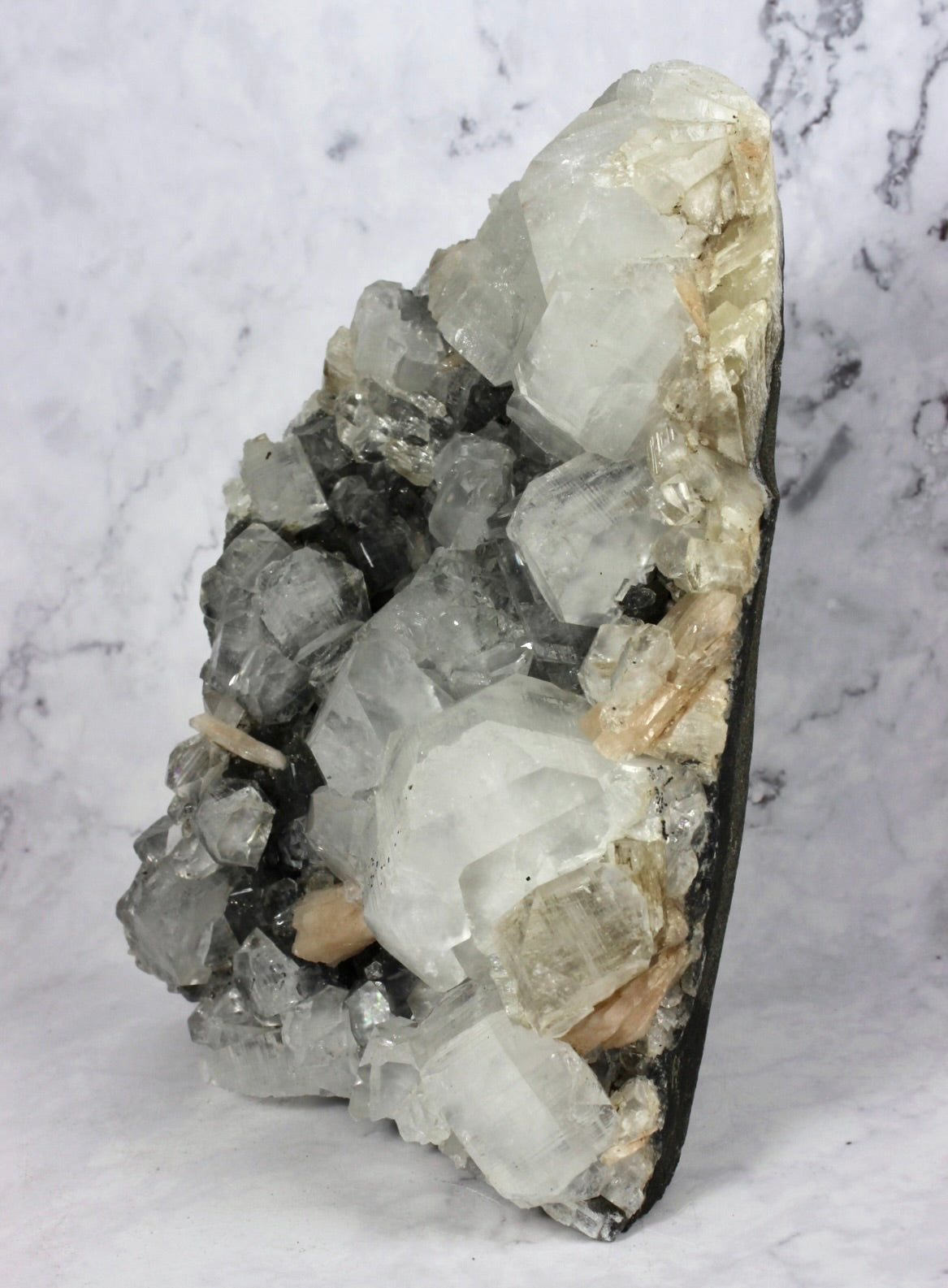 Black Chalcedony Apophyllite with Stilbite