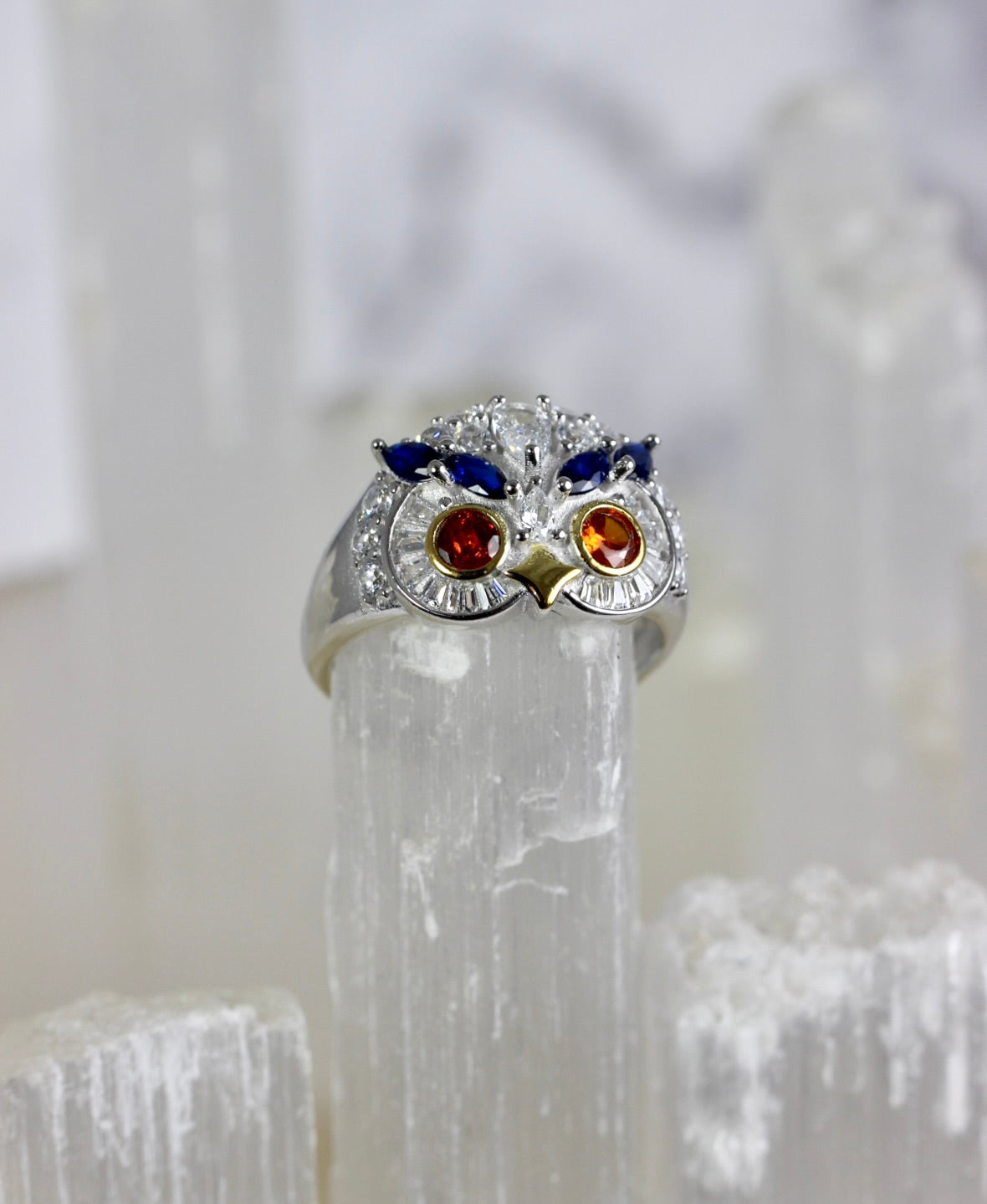 Silver Owl Ring