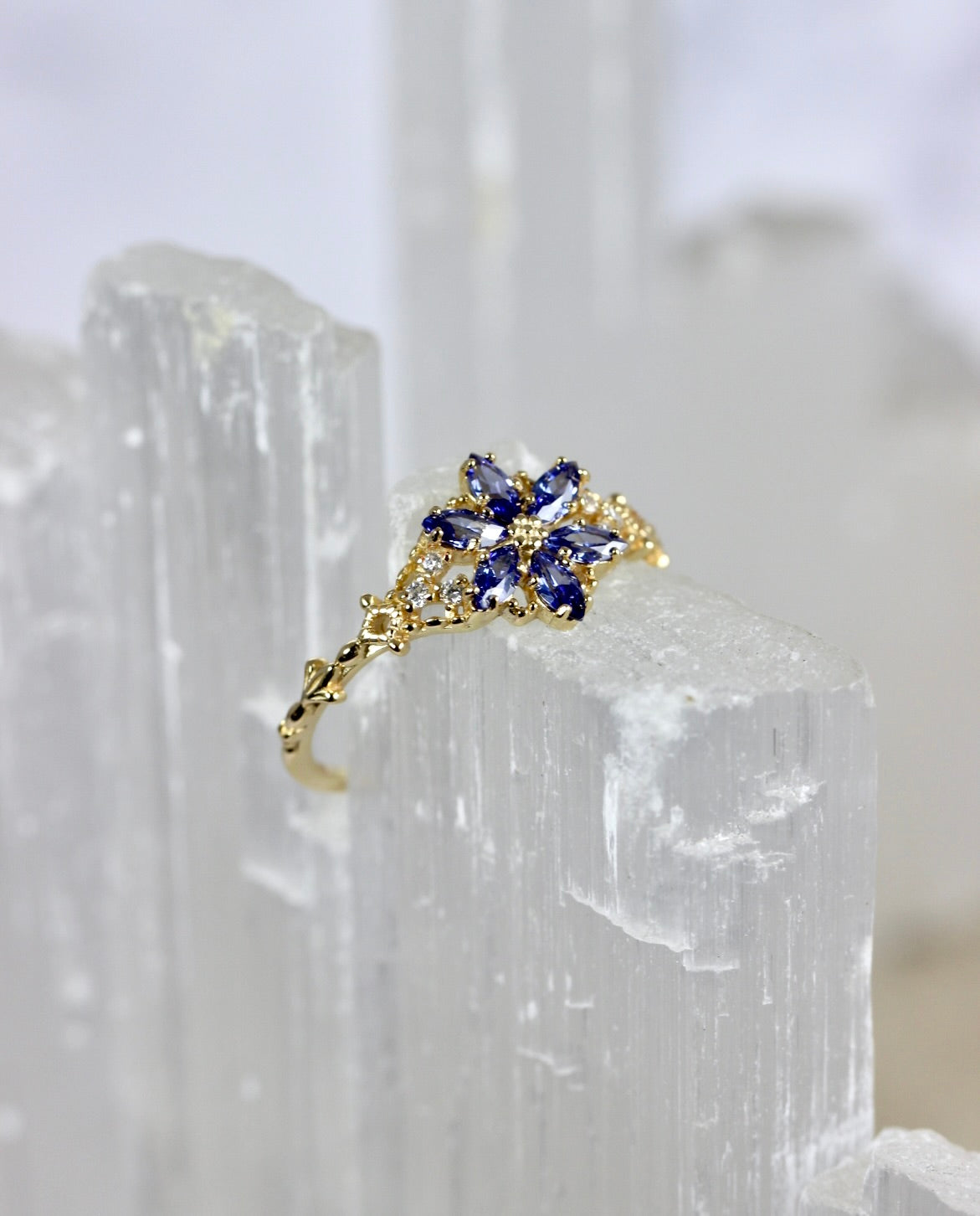 CZ Flower Rings