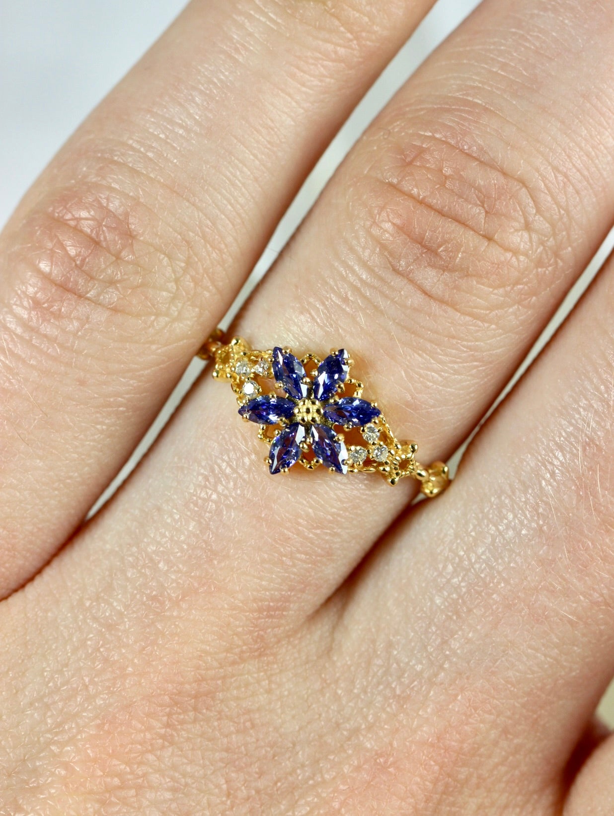 CZ Flower Rings