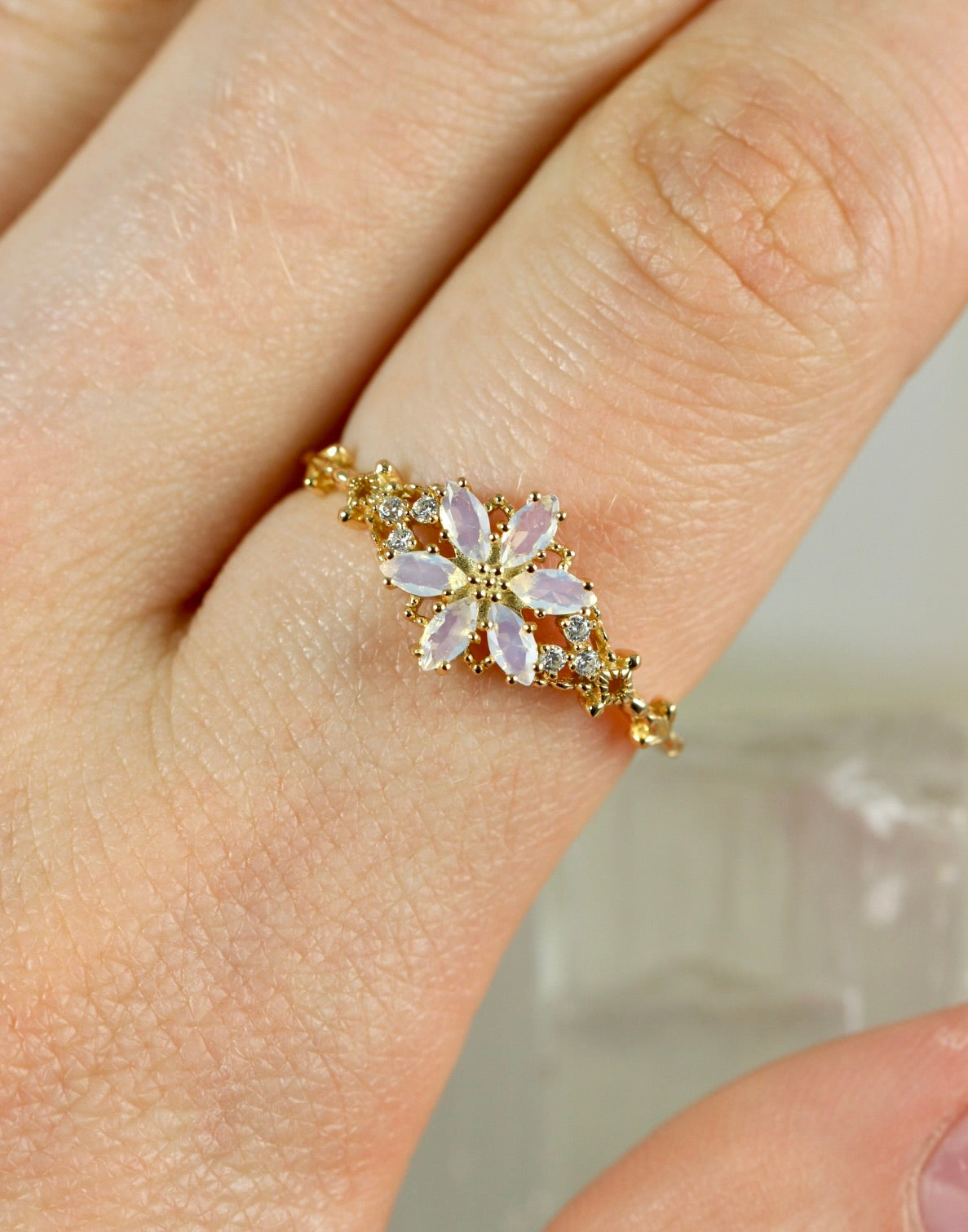 CZ Flower Rings