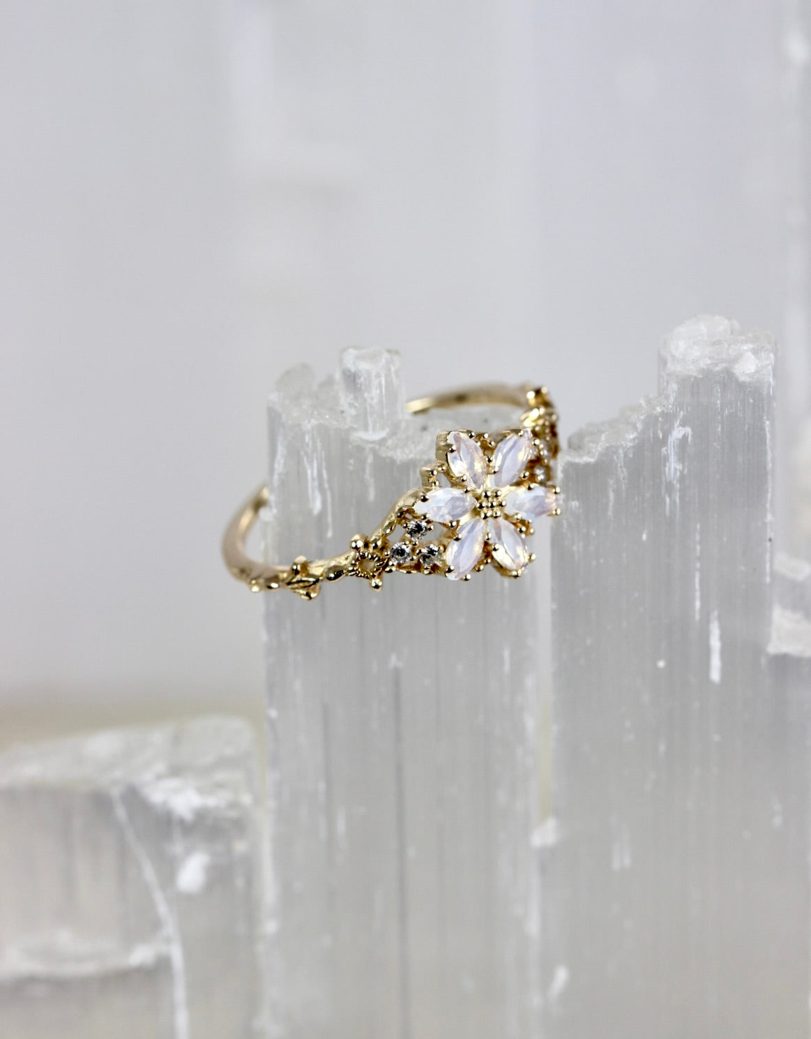 CZ Flower Rings