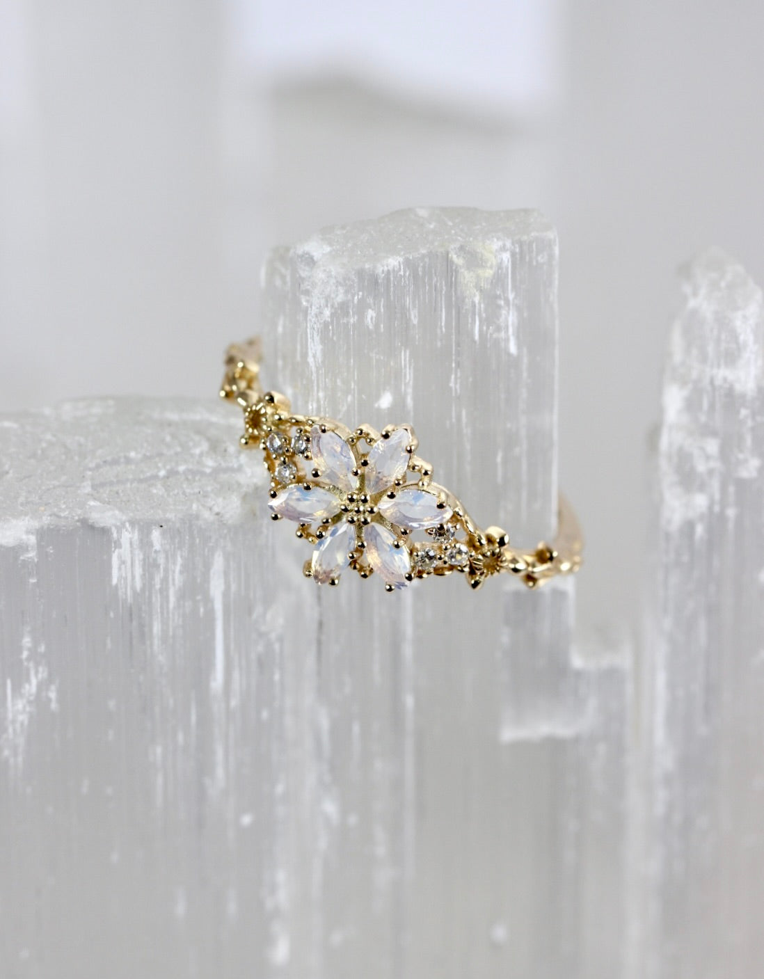 CZ Flower Rings