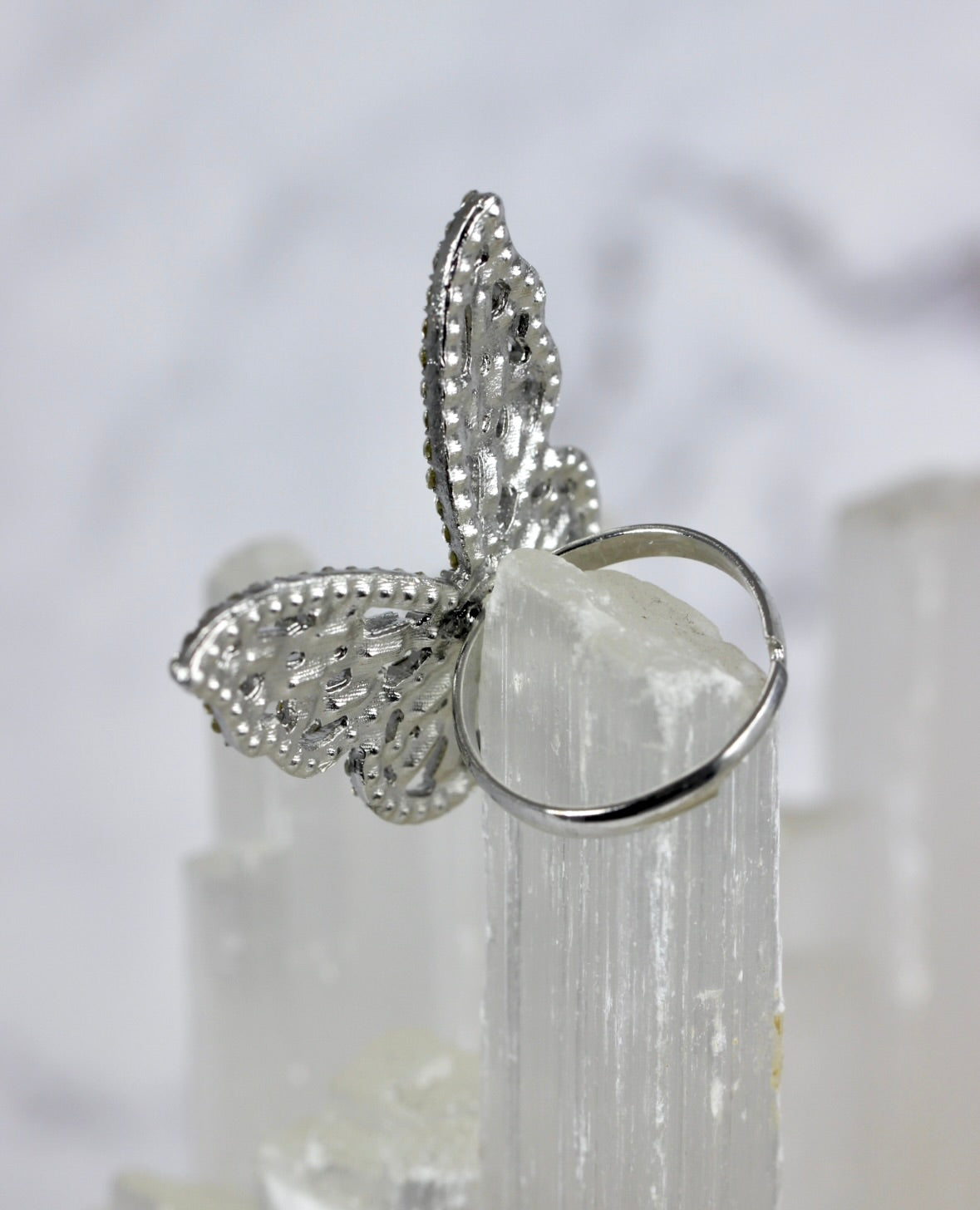 Cubic Zirconia Butterfly Costume Ring
