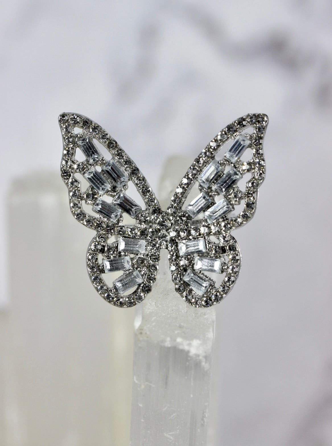 Cubic Zirconia Butterfly Costume Ring