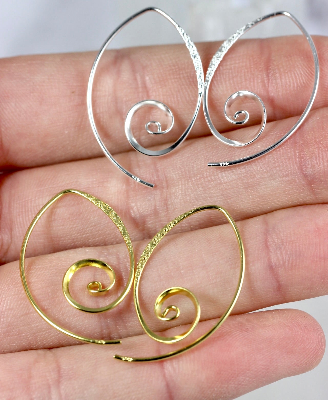 Spiral V Wire Earrings