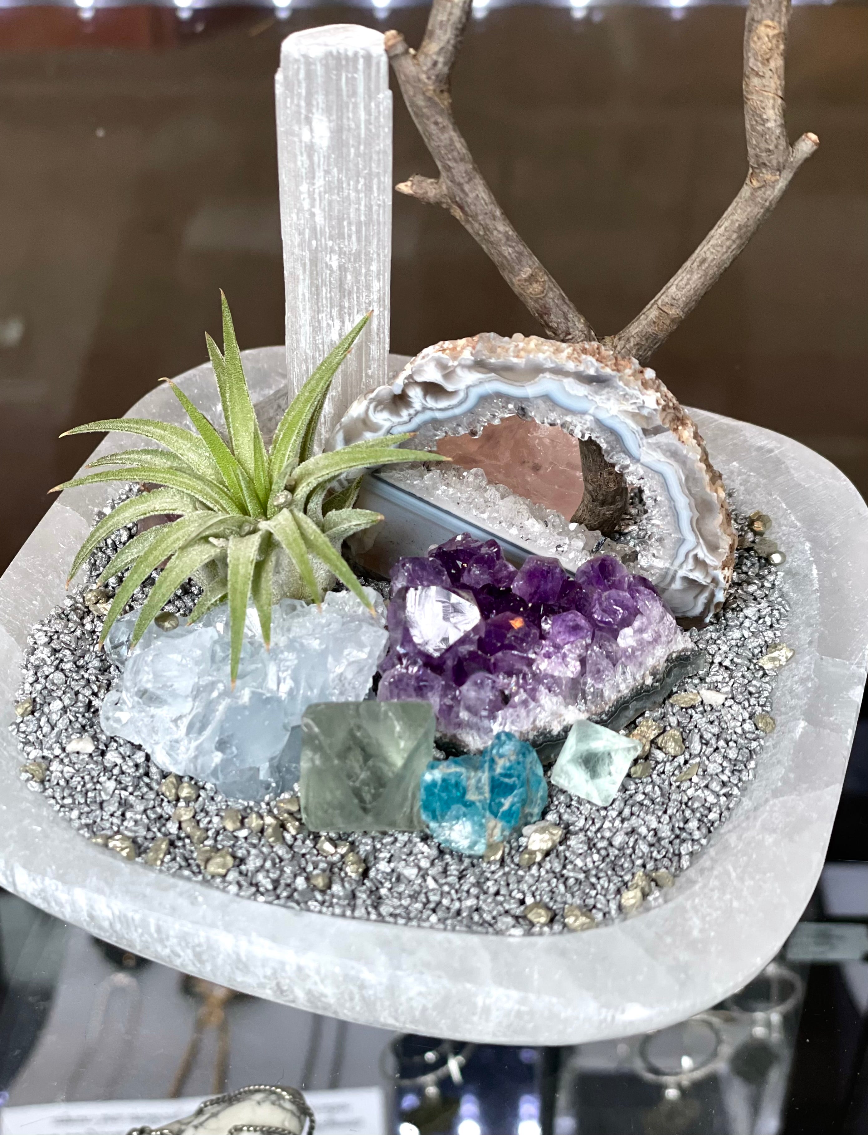 crystal succulent planter Crystal Rock Garden Kits – Annick Designs