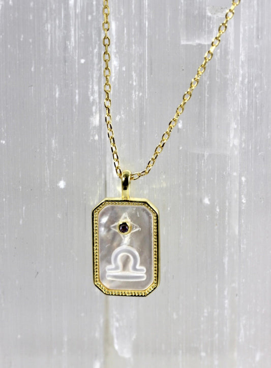 Mother of Pearl Zodiac Necklaces