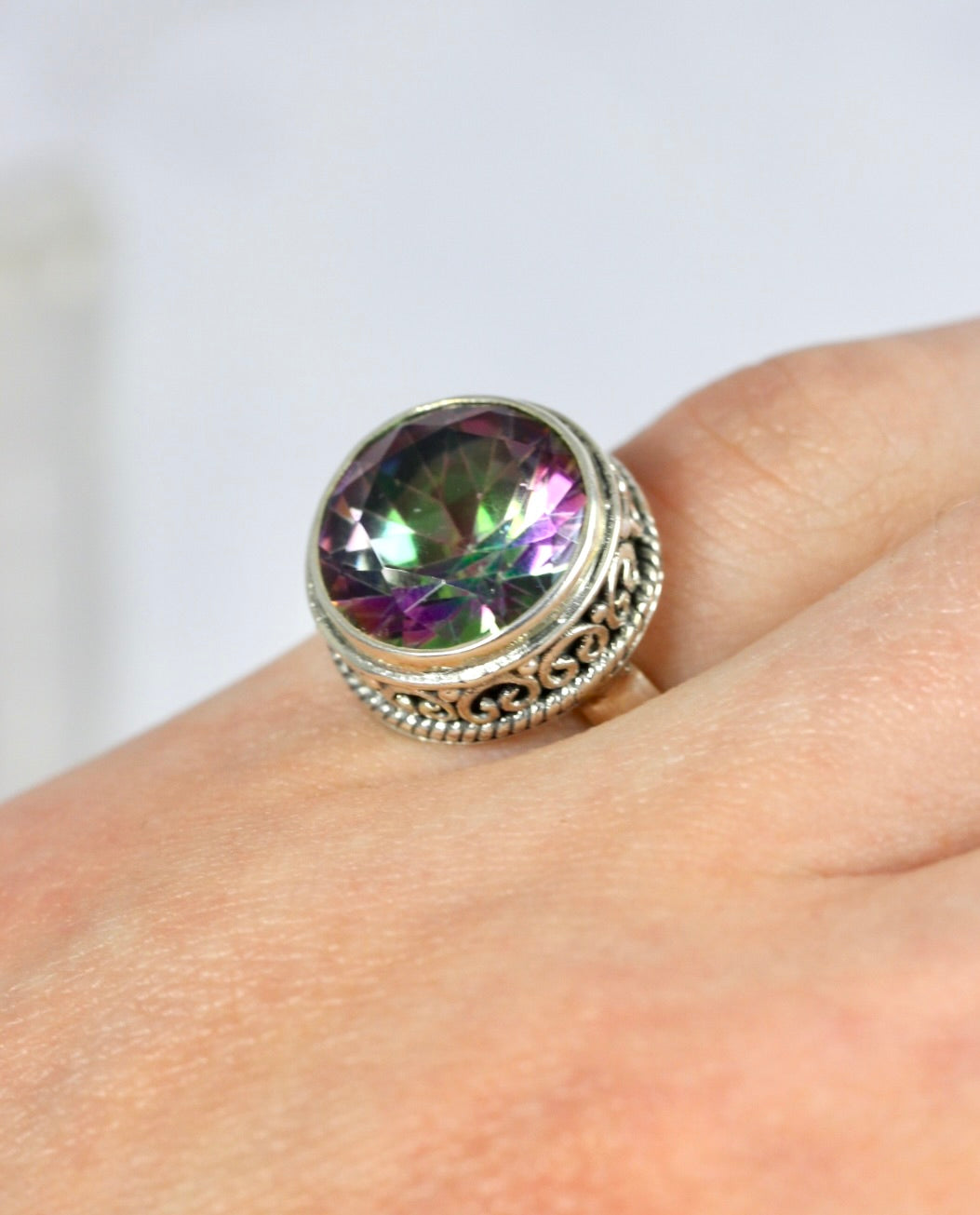 Mystic Quartz Cocktail Ring