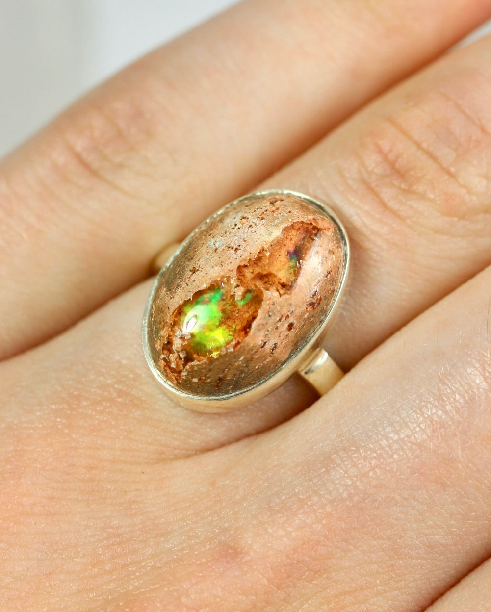 Mexican Fire Opal Ring