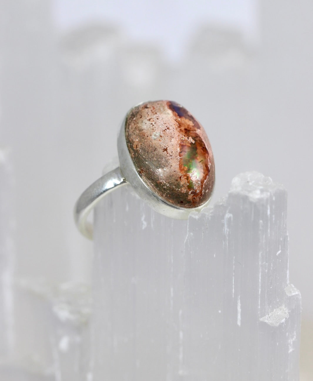 Mexican Fire Opal Ring