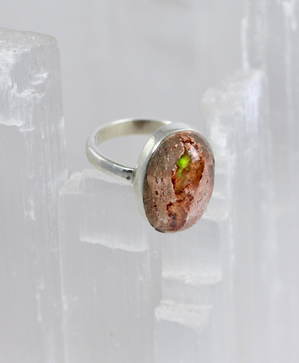 Mexican Fire Opal Ring