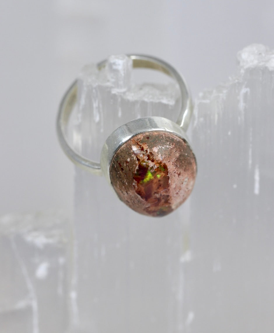 Mexican Fire Opal Ring