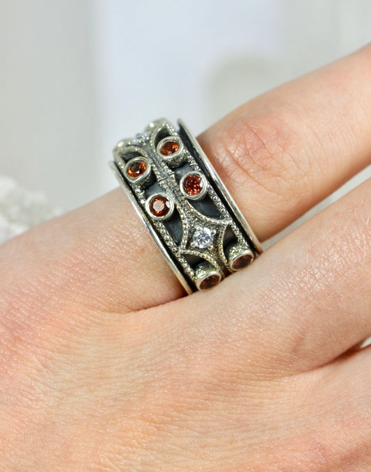 Garnet Spinner Ring