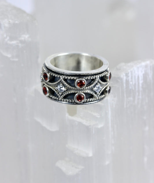 Garnet Spinner Ring