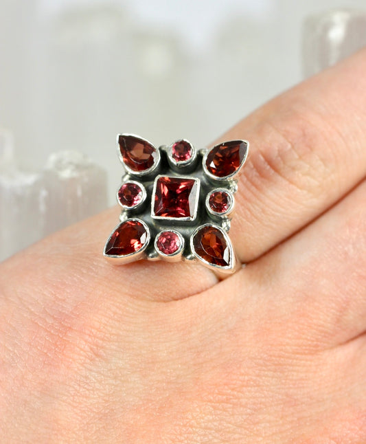 Garnet Statement Ring