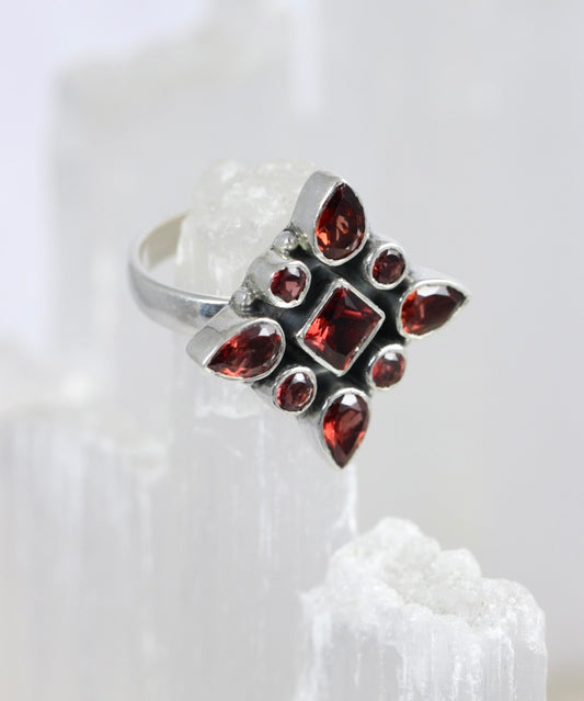 Garnet Statement Ring