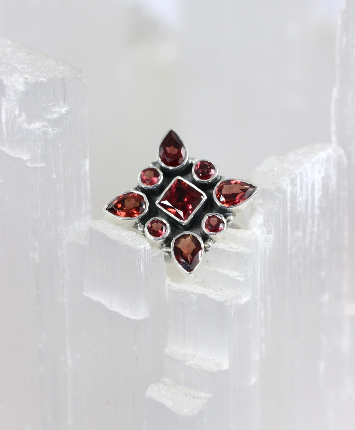 Garnet Statement Ring