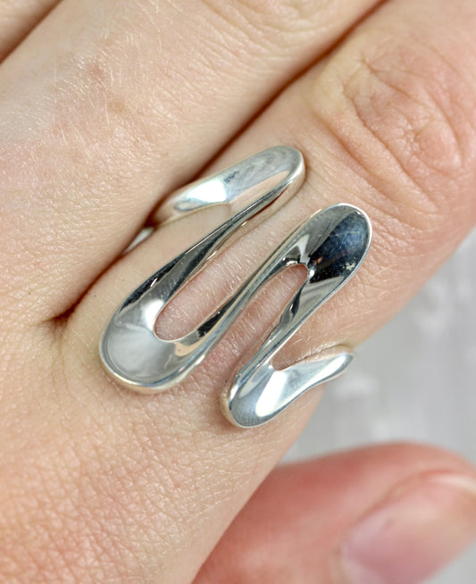 Silver Abstract Ring