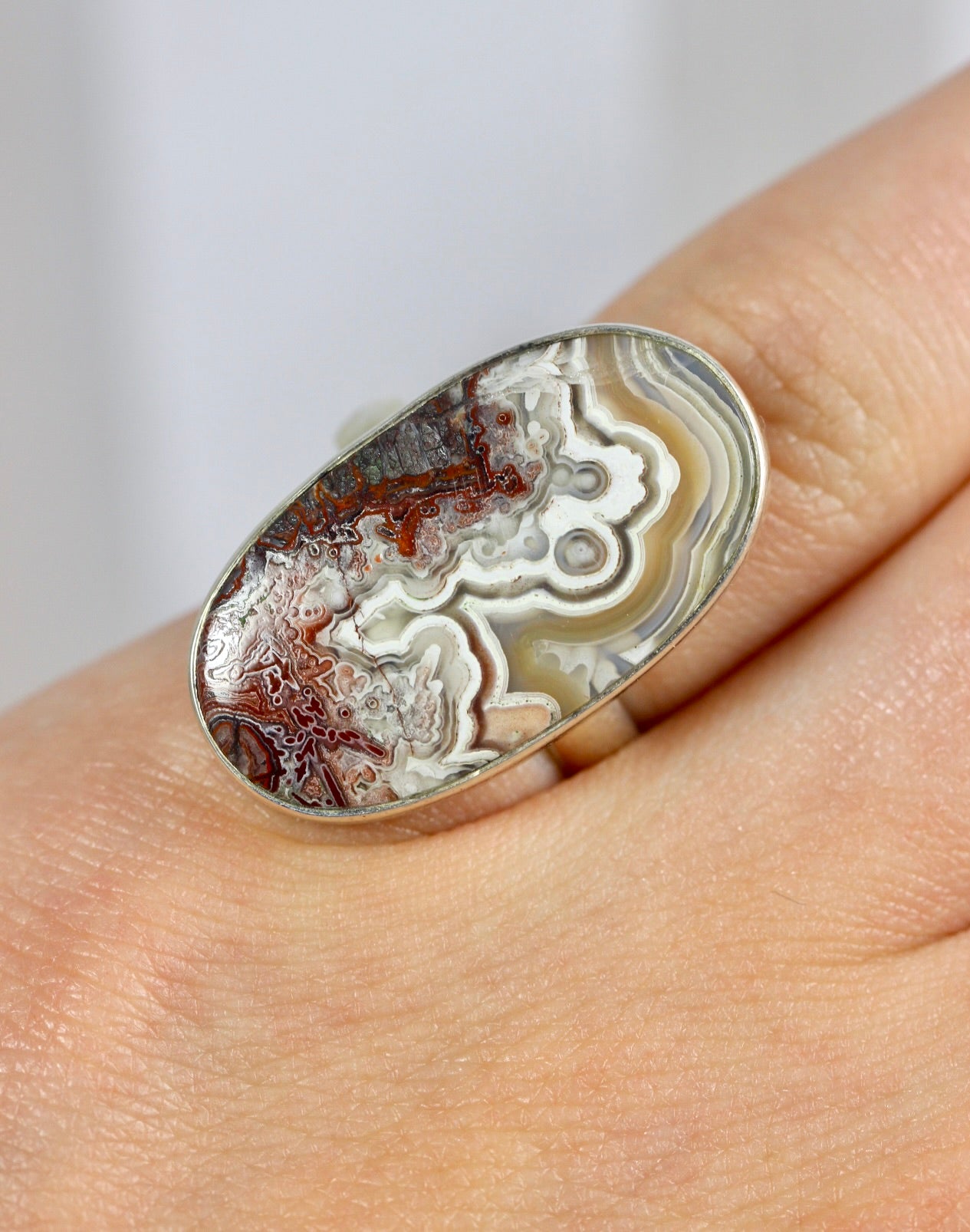 Crazy Lace Agate Ring