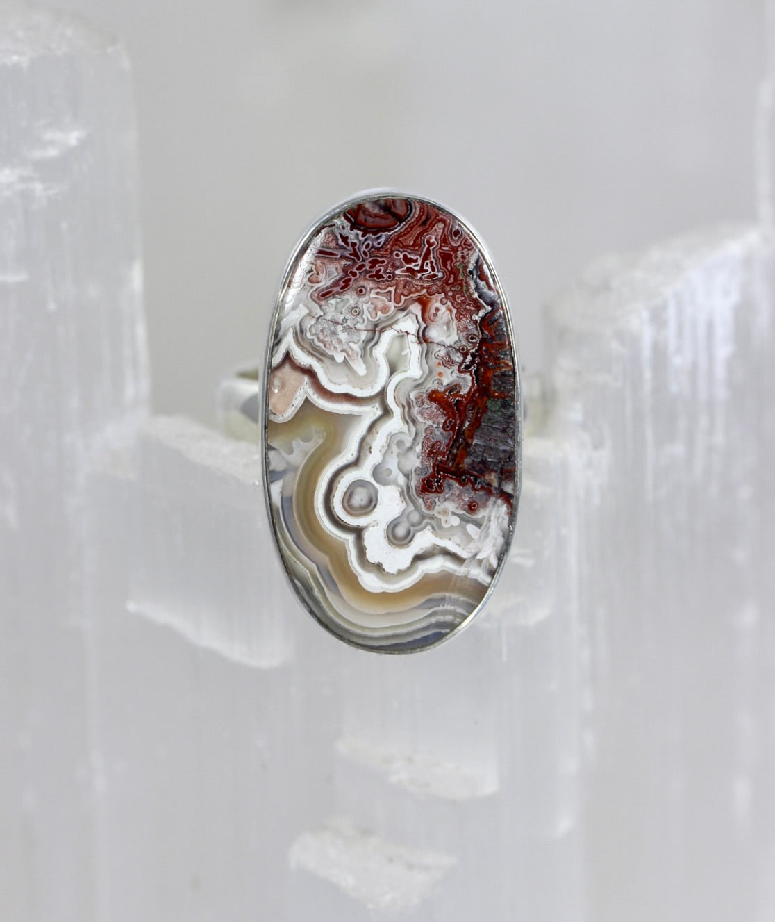 Crazy Lace Agate Ring